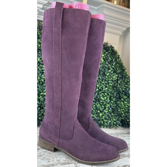 VERY VOLATILE Whistler Boots Women’s 6.5 Purple Suede Mid Calf Zip Casual Boho - Picture 6 of 15
